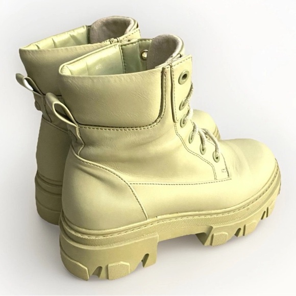 Dejavu Sage Green Women’s Chunky Platform Combat Boots Sz 36 Grunge Style - Picture 4 of 10